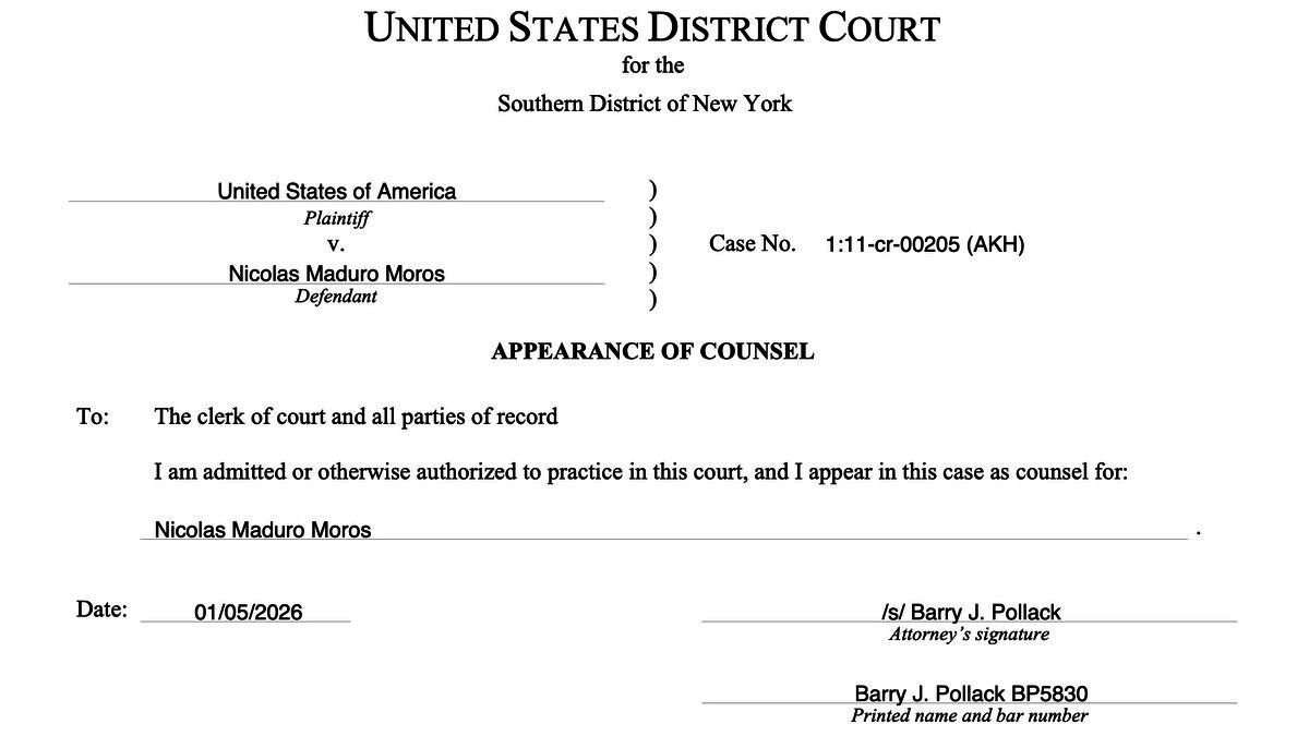 PANAMA EN DIRECTO - Maduro y Cilia Flores designan a sus abogados para enfrentar cargos federales en Nueva York