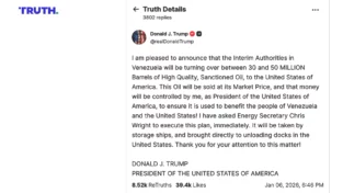 Panamá en Directo | “Trump anuncia transferencia de hasta 50 millones de barriles de petróleo venezolano a E.U.”